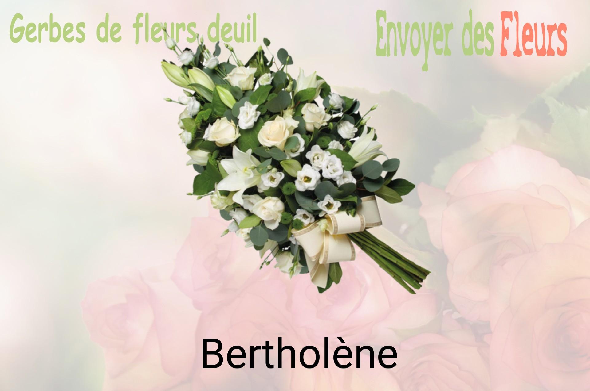Gerbe de fleurs de deuil livrée à Bertholène